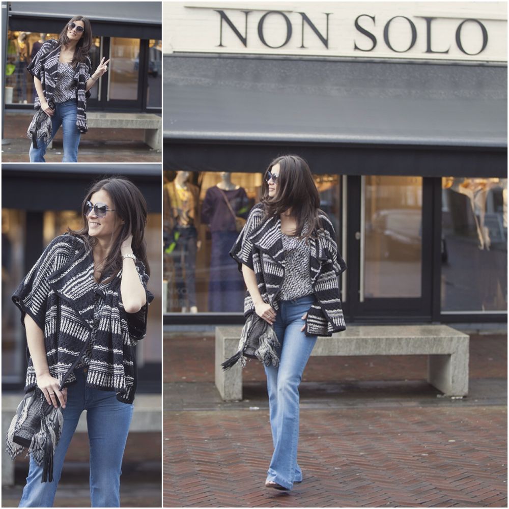 Streetstyle 2015 spring summer flared jeans BlogForShops' Sabrina wearing Seven Ba&Sh paris, Chloe sunnies for www.nonsolo.nl Non Solo Waalwijk
