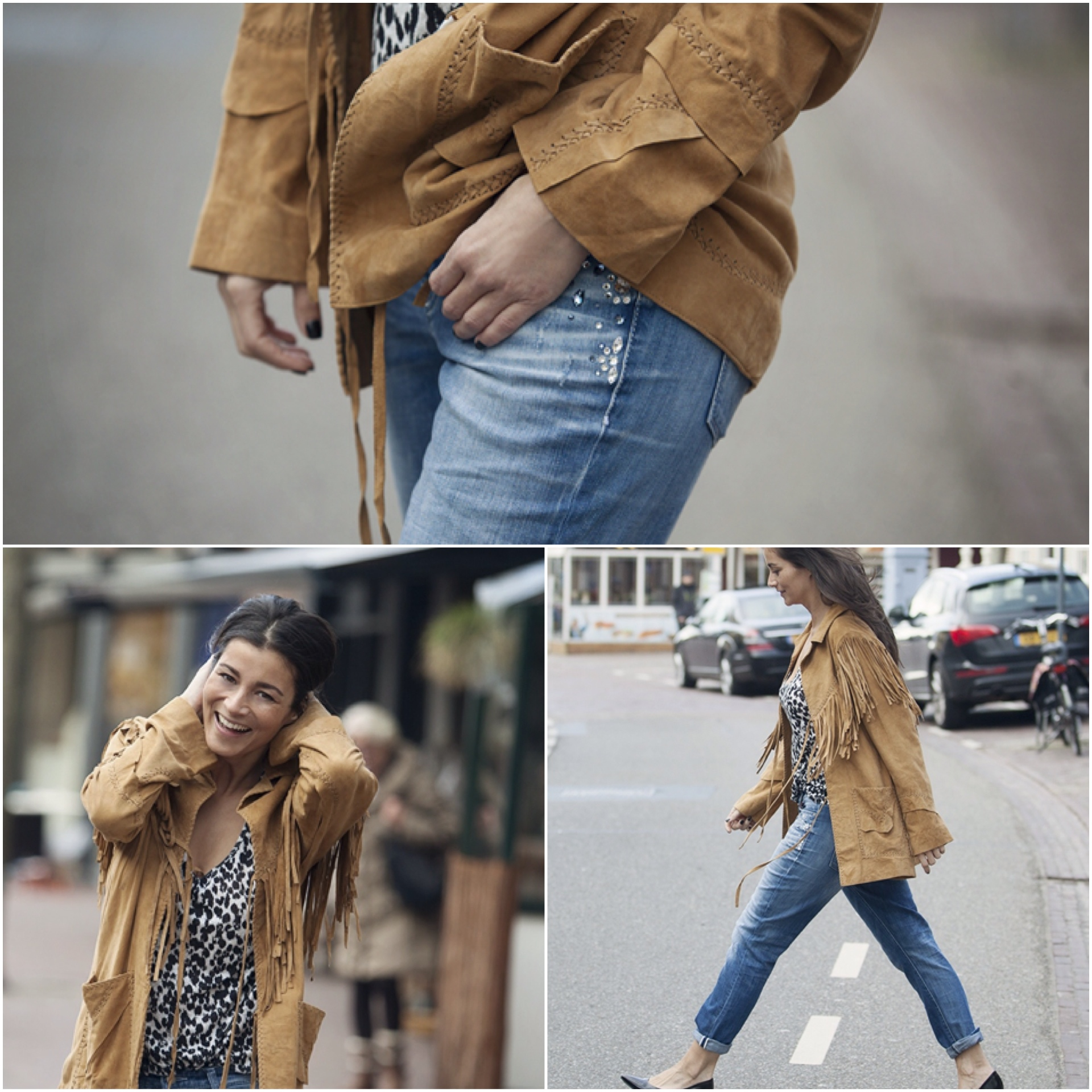 streetstyle look fringes 2015 styling by BlogForShops, Sabrina wearing ByDanie for De Nobelaer Domburg 