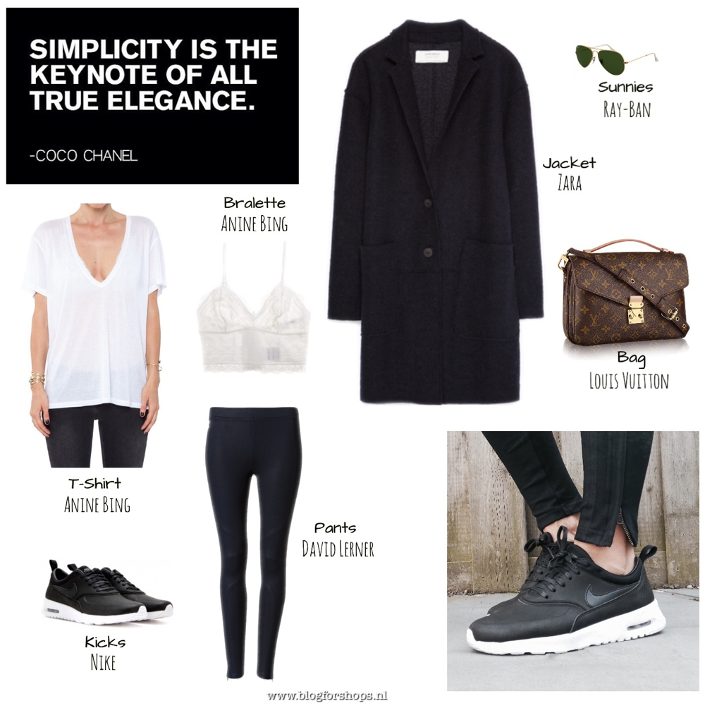 Online shopping styling by BlogForShops street style Anine Bing, Nike Air max thea, Louis Vuitton, Zara