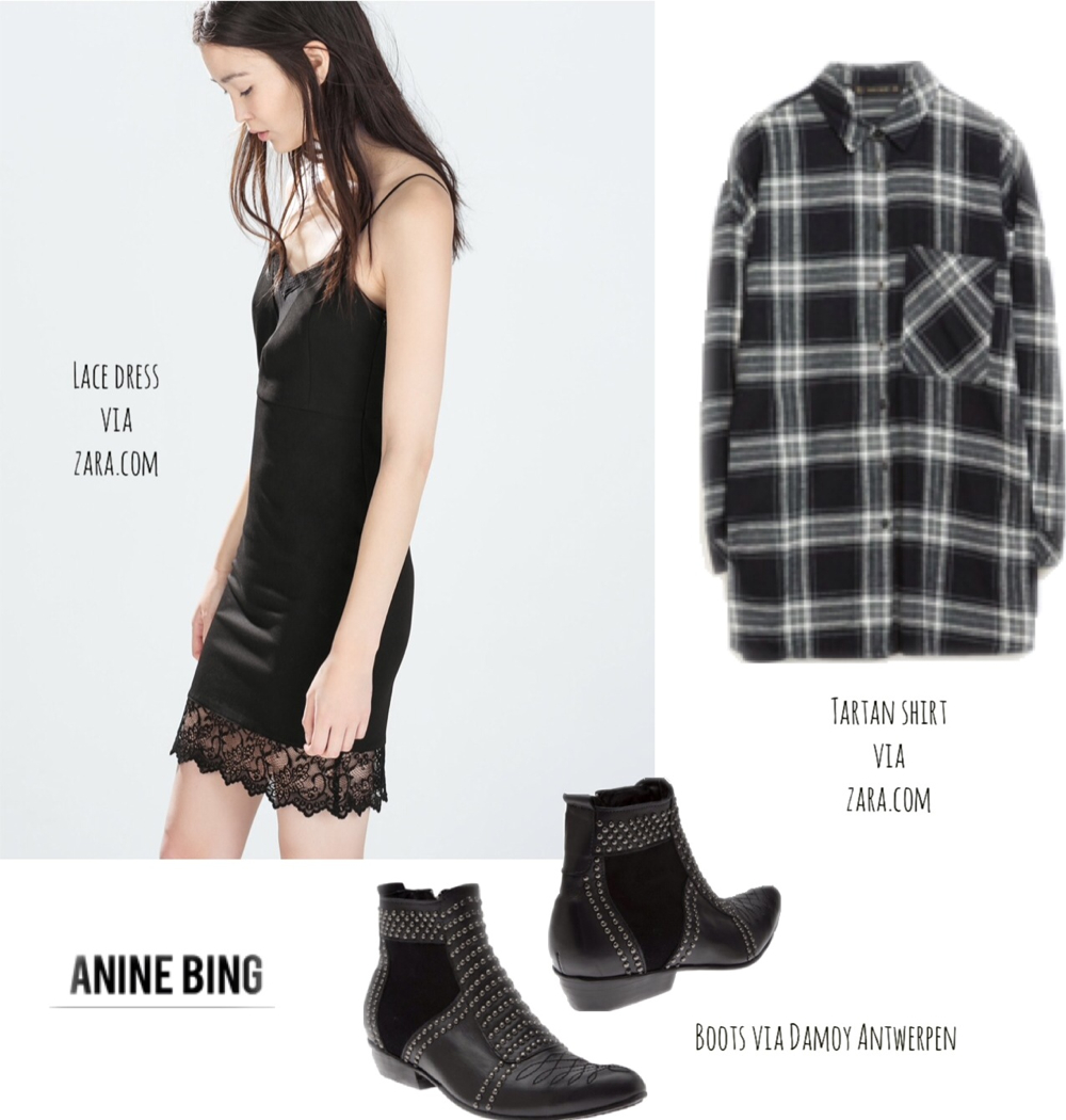 What I was wearing last Christmas BlogForShops Anine Bing studded boots grey black 