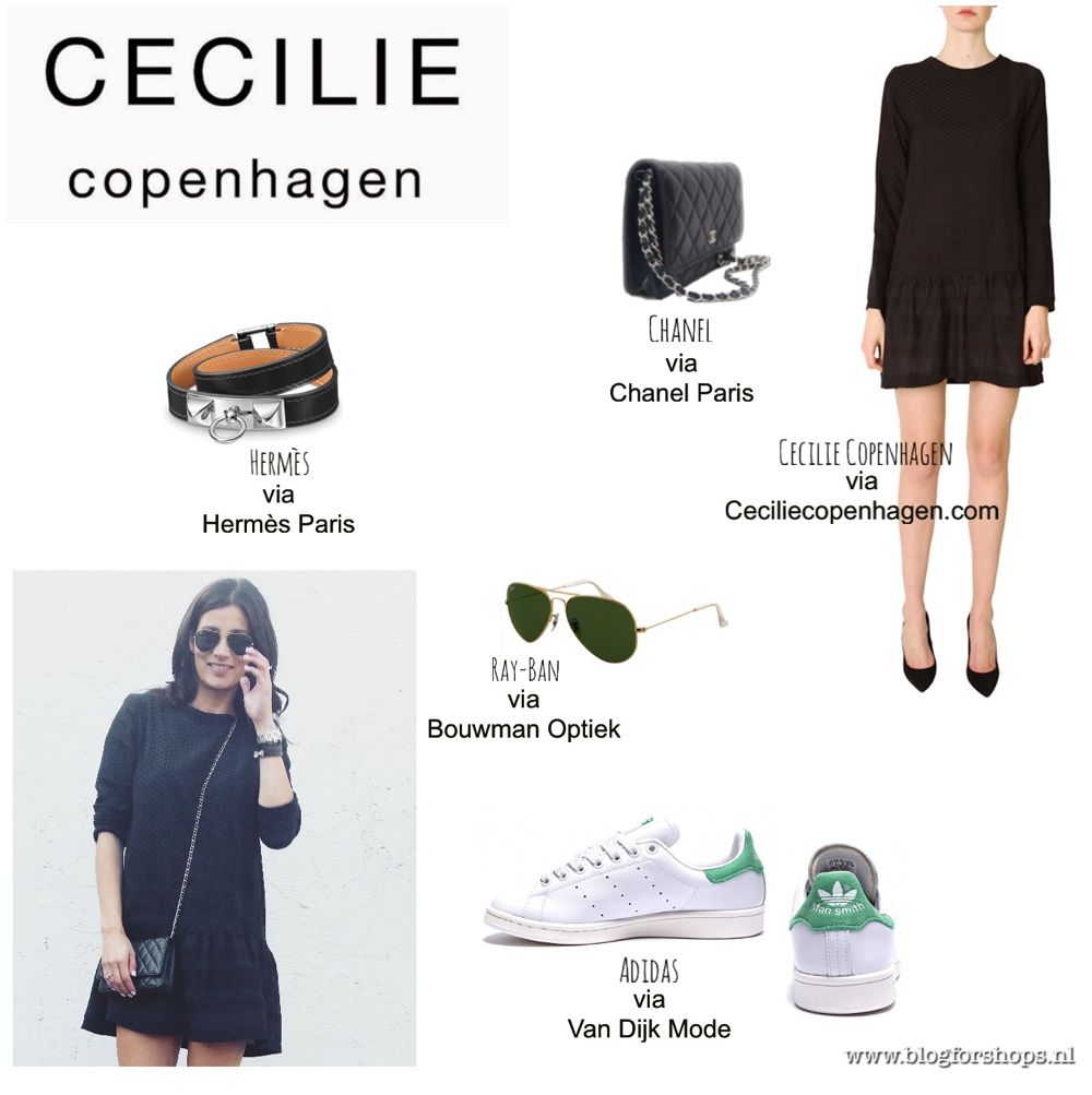 Cecilie Copenhagen dress style 2 color black/black outfitpost by Sabrina, BlogForShops www.blogforshops.nl